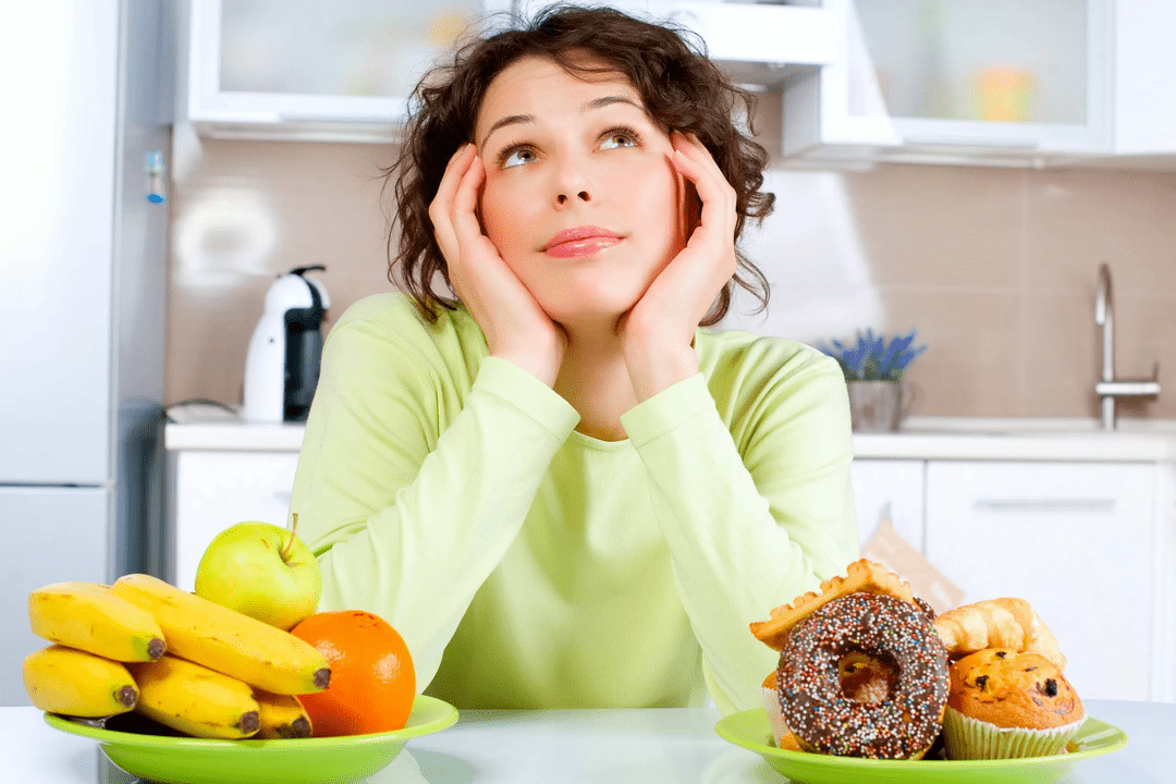 puuviljad ja maiustused dieedil